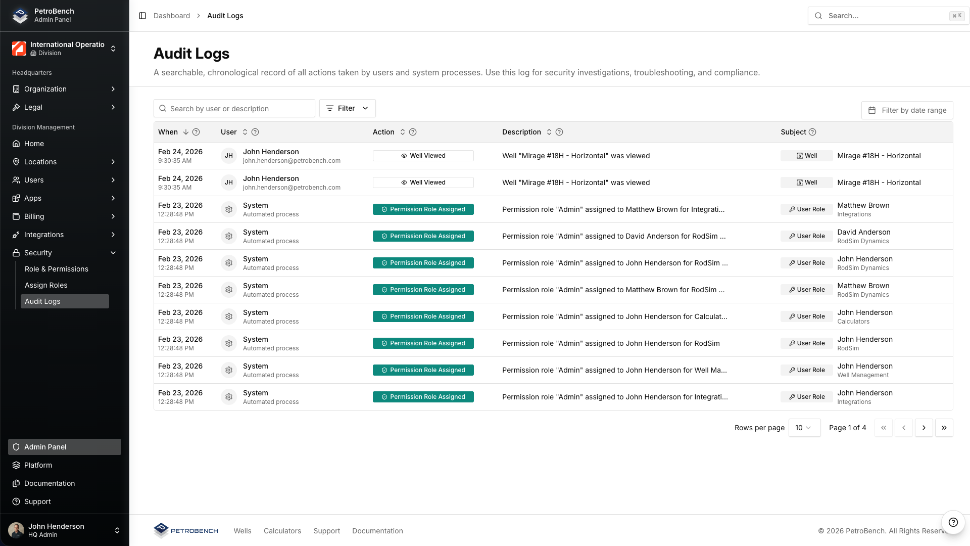 Compliance-ready audit trail